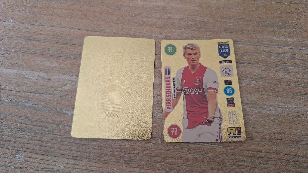 Trading card football stars; Perr Schuurs # Ajax Fortuna, Ophalen of Verzenden, Nieuw, Ajax, Spelerskaart