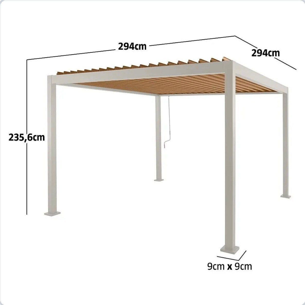 Moderne Pergola met Verstelbare Lamellen 294x294cm..️ WEZET, Tuin en Terras, Overkappingen, Ophalen of Verzenden, Nieuw, Overige typen
