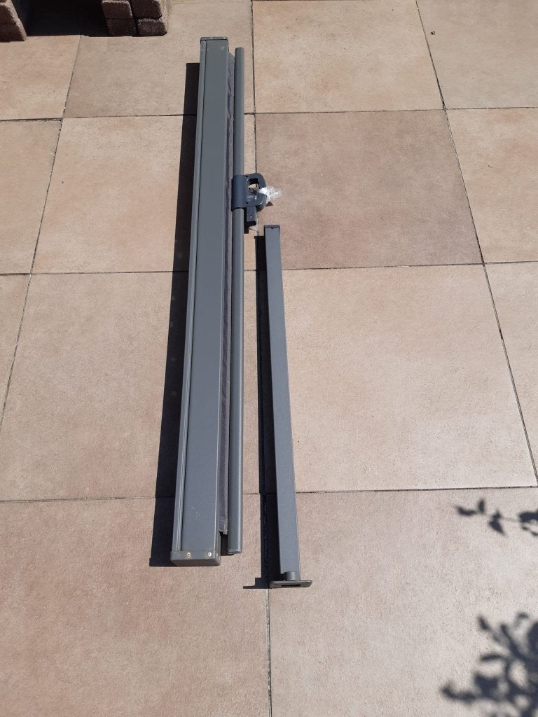 Uitschuifbaar tuinscherm 1.60m hoog x 2.00m breed, Tuin en Terras, Tuinschermen, Ophalen, Overige materialen, Gebruikt, 150 tot 200 cm