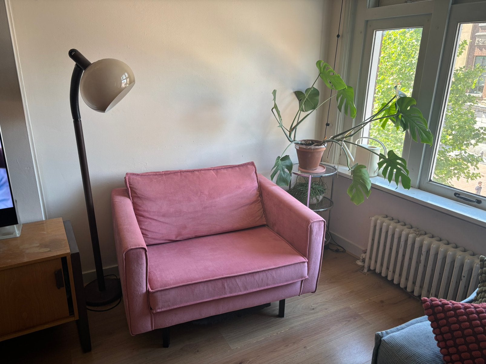 Love Seat Velvet – Roze (Sissy-Boy), Ophalen, Tweepersoons, 75 tot 100 cm, Zo goed als nieuw
