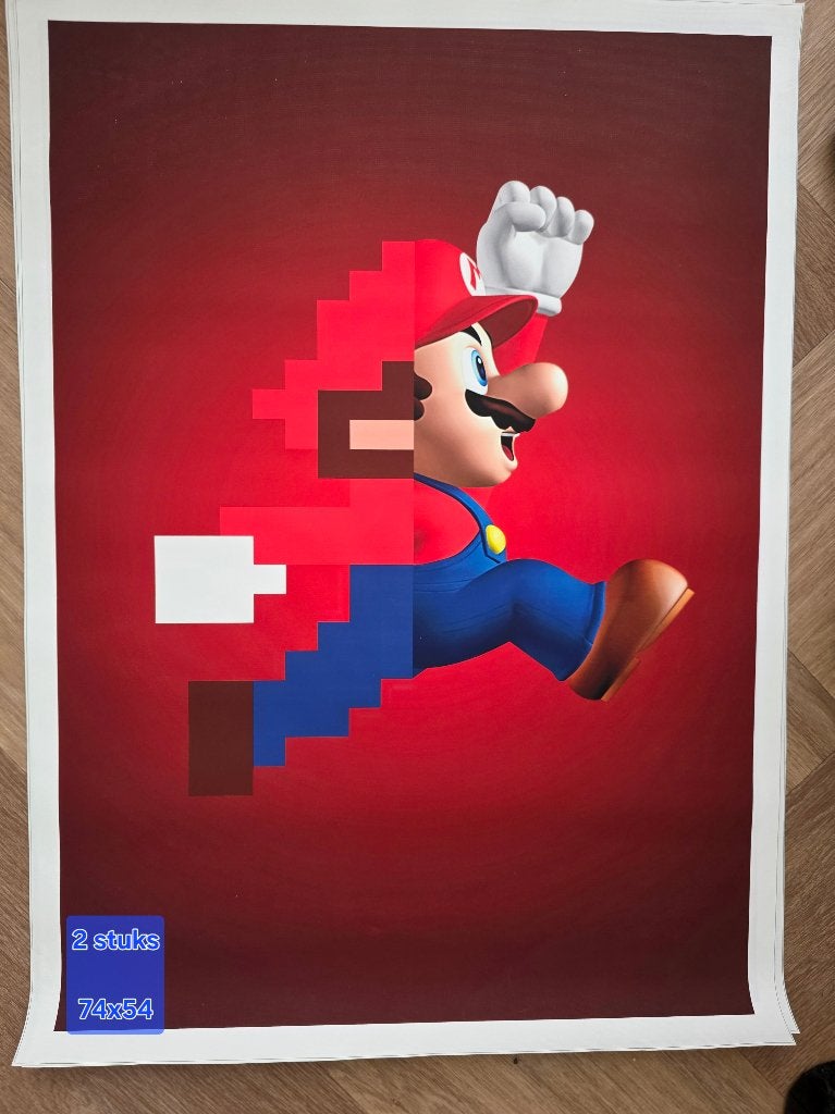 Canvasdoek Mario, 50 – 75, Verzenden, Zo goed als nieuw, Schilderij