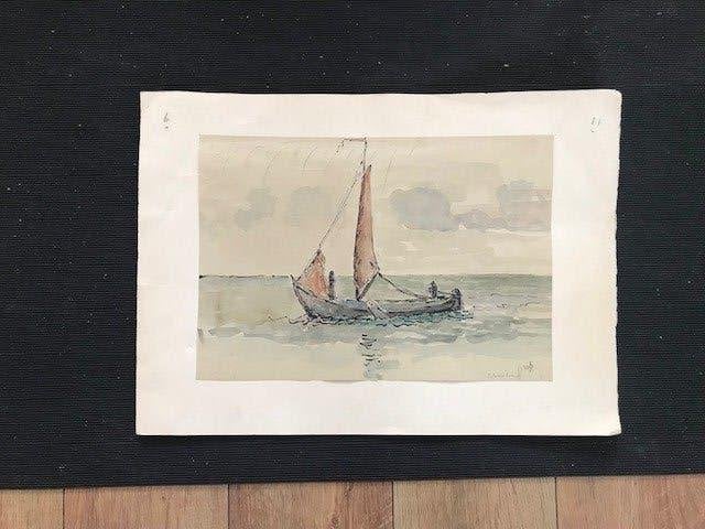 Willem Jans Dijk aquarel, Ophalen