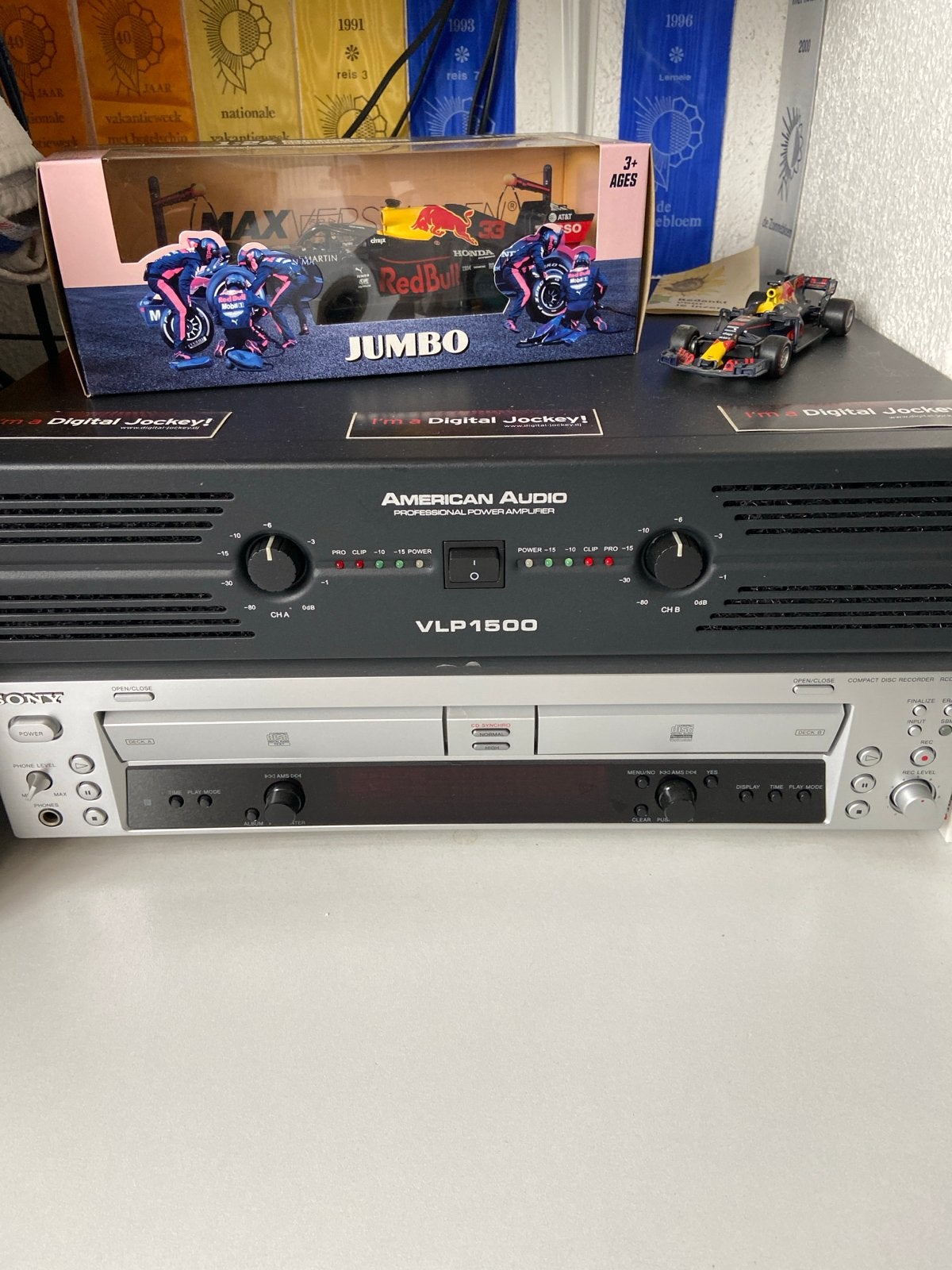 American Audio VLP1500 Versterke & Sony CD-speler, Ophalen of Verzenden, Gebruikt, Audio
