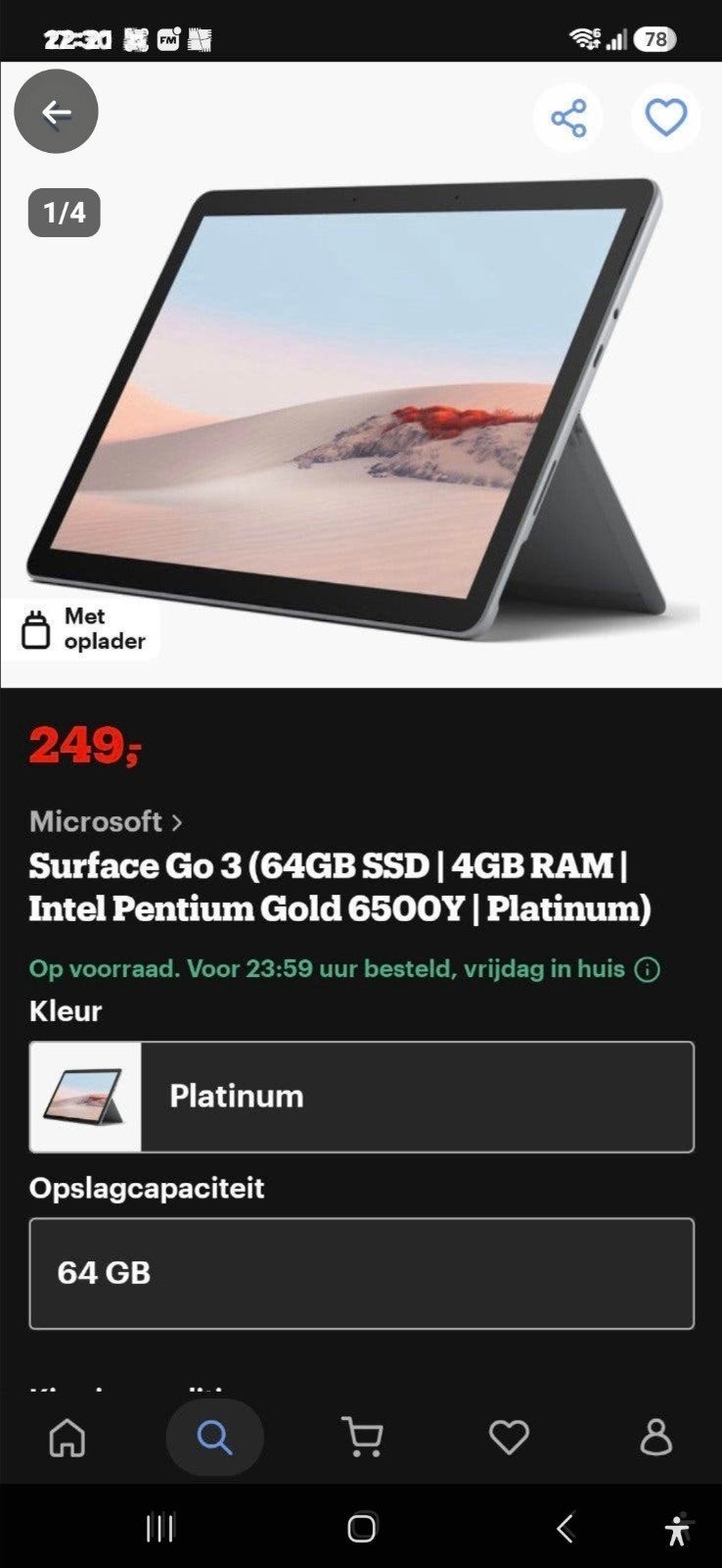 Microsoft Surface Go 3 (64GB SSD | 4GB RAM | Intel Pentium, Computers en Software, Nieuw, Surface Go 3, 64 GB, Wi-Fi