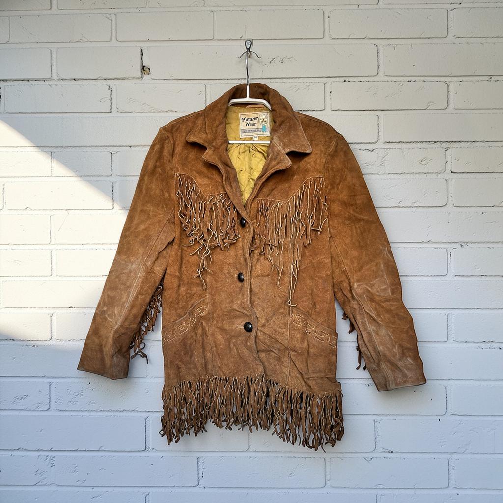 Vintage Jas 10 Licht Bruin Pioneer Wear Leer Western Style, Kleding | Dames, Maat 38/40 (M), Bruin, Ophalen of Verzenden, Pioneer Wear