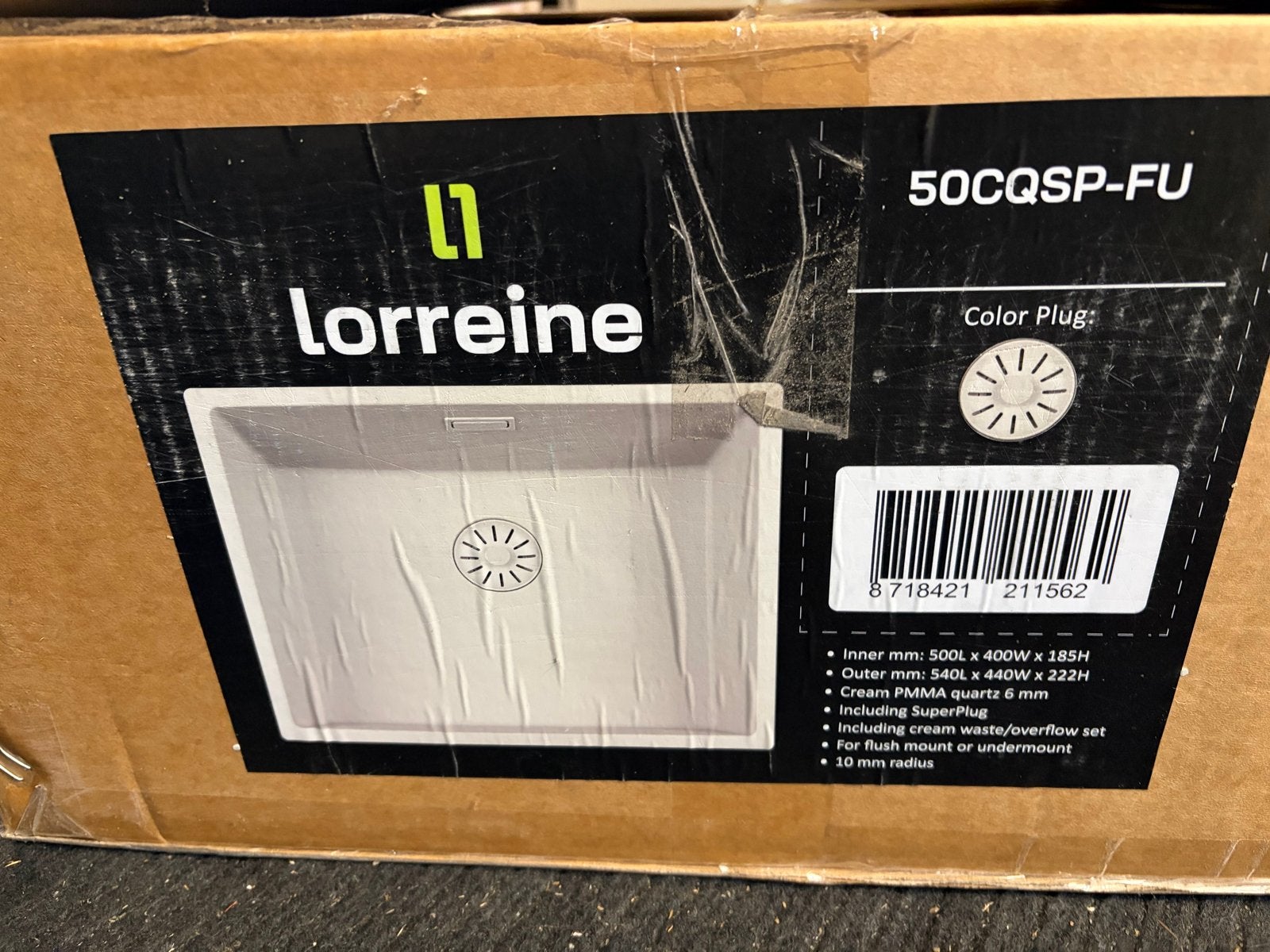 Lorreine spoelbak 50cqsp-fu, Huis en Inrichting, Ophalen
