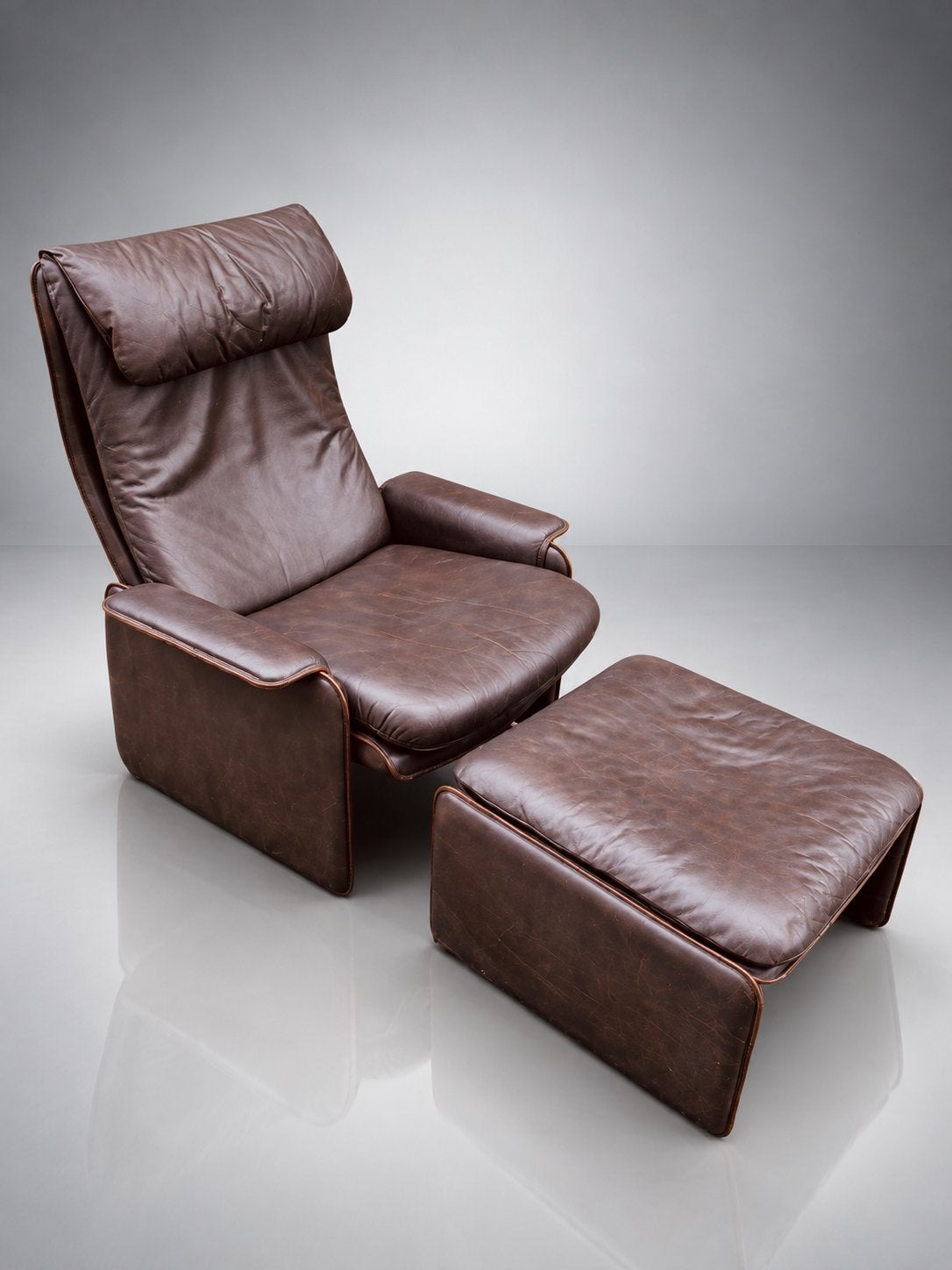 De Sede DS61 Relaxfauteuil & Hocker i.z.g.st., Ophalen of Verzenden, Zo goed als nieuw, 75 tot 100 cm, Leer