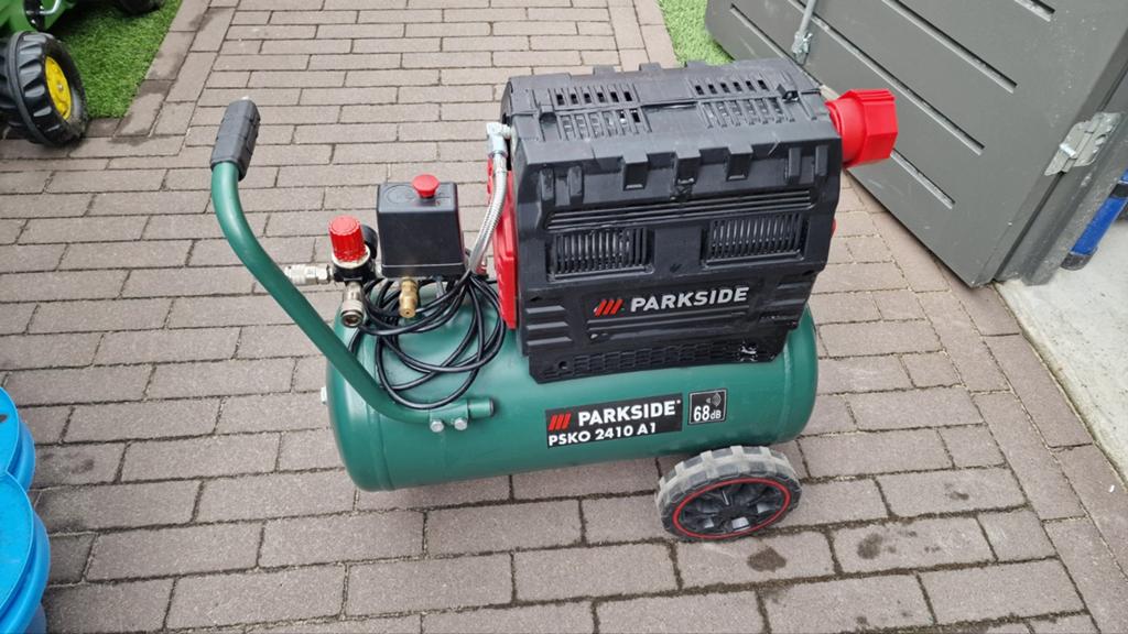 Parkside PSKO 2410 A1 Compressor T.E.A.B., Doe-het-zelf en Verbouw, Compressors, Ophalen, 6 tot 10 bar, Zo goed als nieuw, Minder dan 200 liter/min