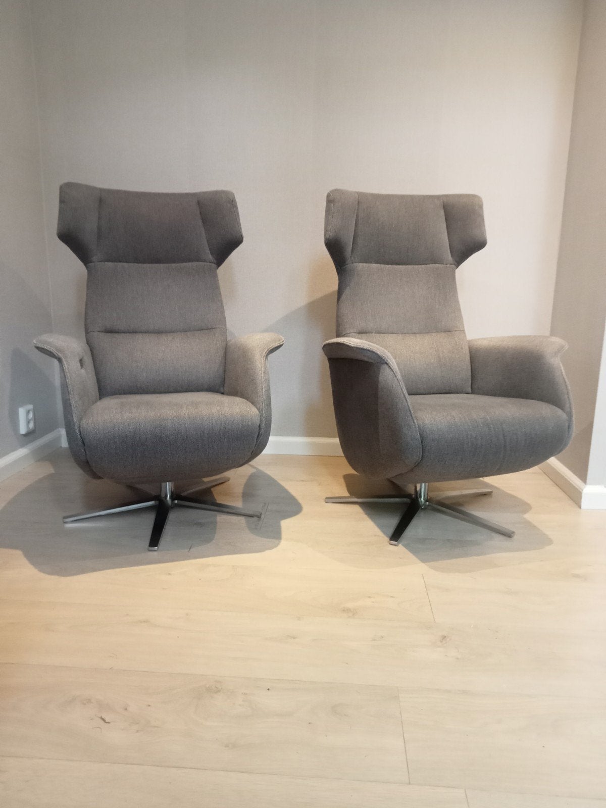 Set prachtige elektrische De Toekomst Relax Fauteuils accu, Huis en Inrichting, Fauteuils, Ophalen of Verzenden, Gebruikt, Stof