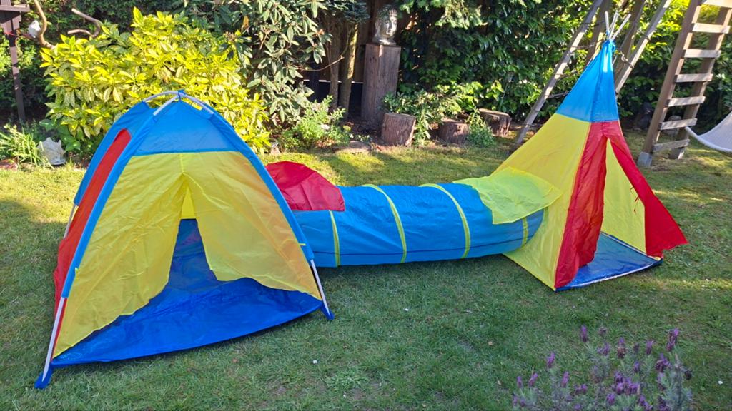 Speeltent met tunnel - Kleurrijk speelplezier voor kinderen, Ophalen of Verzenden