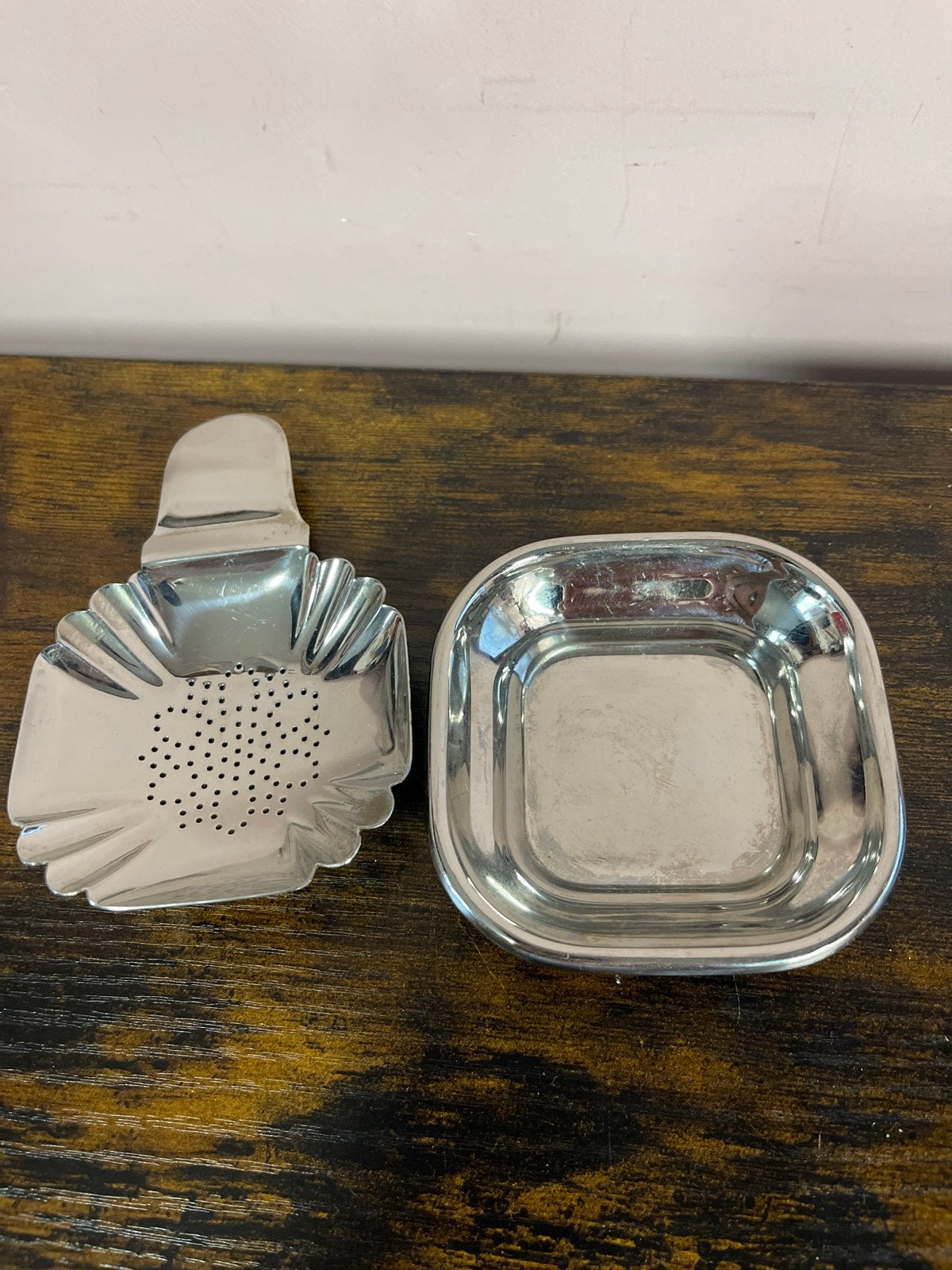 Vintage Zilmeta theezeef met lekbakje, Ophalen of Verzenden