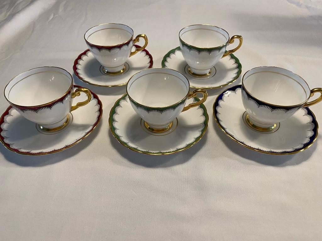 Koffiekopjes (5 stuks) Tuscan Fine English Bone China, Ophalen of Verzenden, Nieuw, Porselein, Kop en/of schotel