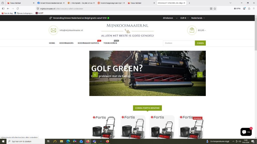 kooimaaier voorrol gezocht, Overige merken, Gebruikt, Elektrische grasmaaier, Ophalen of Verzenden