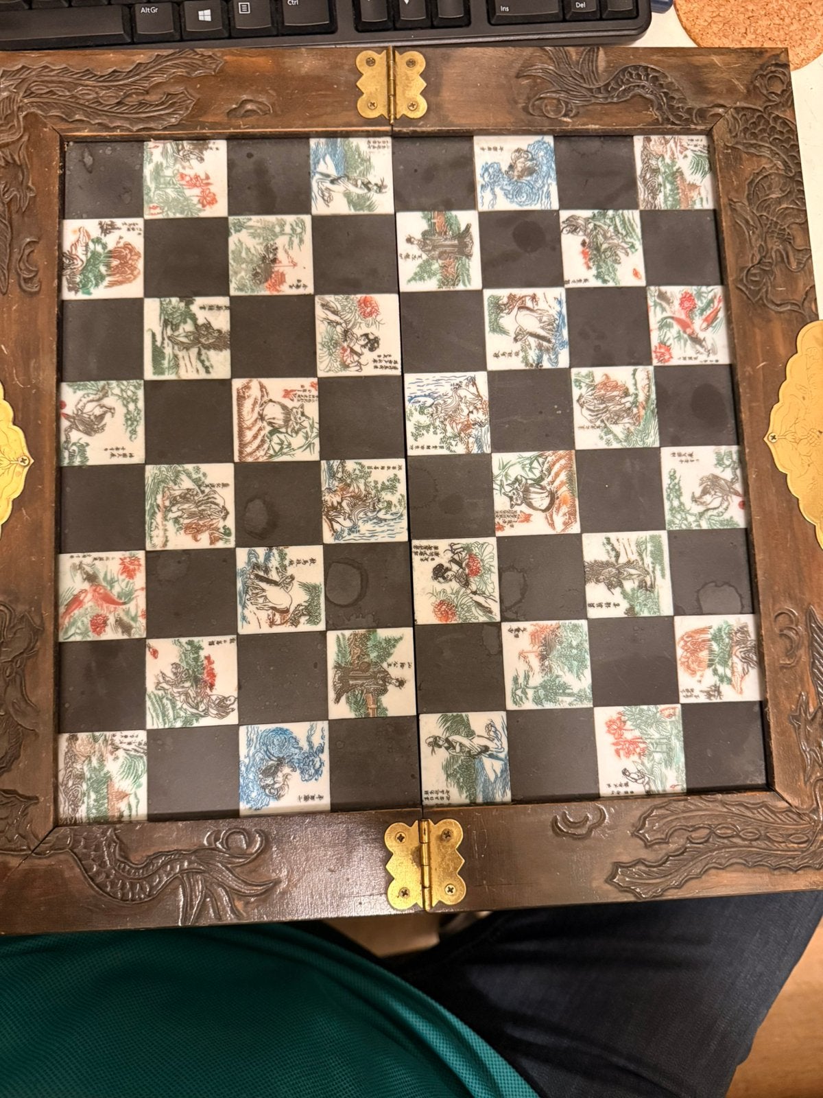 Schaakspel vintage Aziatisch / Chinees, Hobby en Vrije tijd, Verzenden, Gebruikt