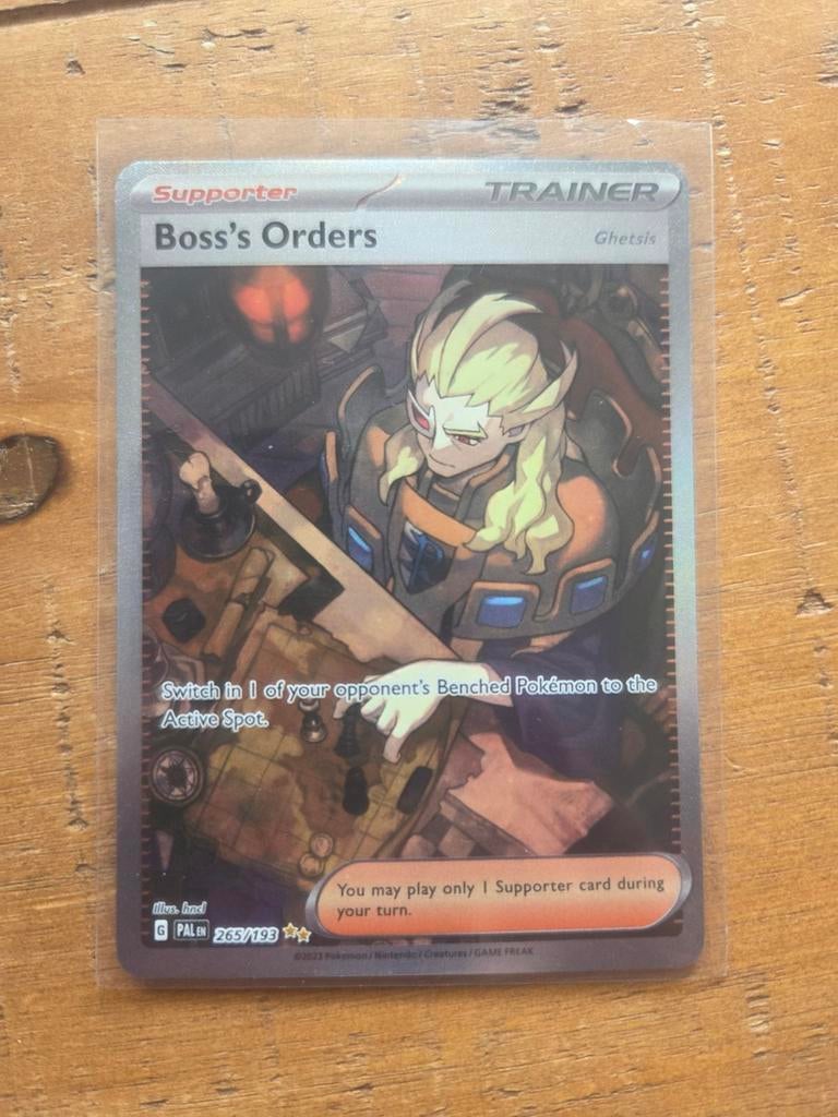Pokémon TCG Boss's Orders (Ghetsis) 265/193 Full Art, Ophalen of Verzenden, Zo goed als nieuw, Losse kaart, Foil