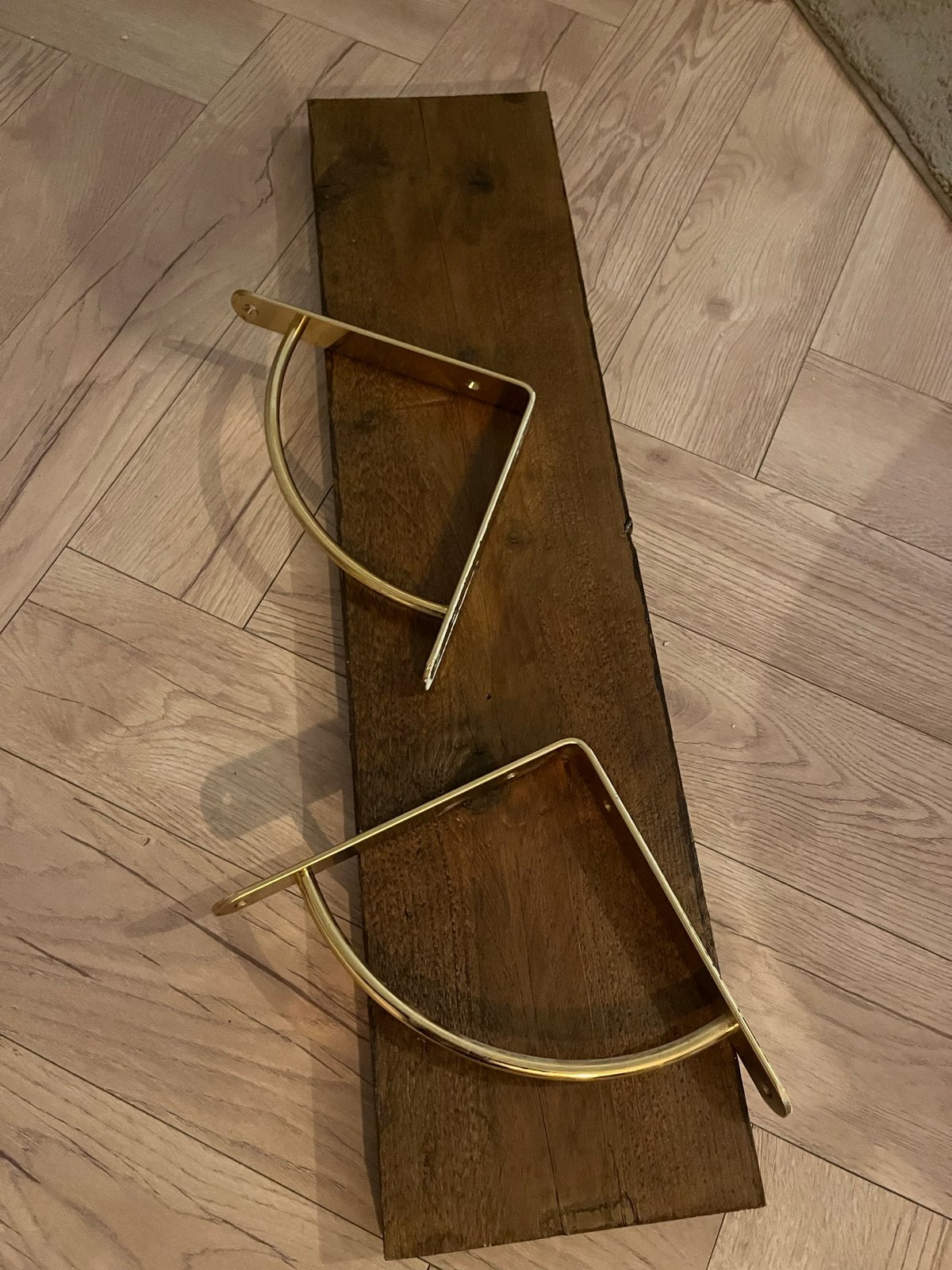 Houten plank met gouden beugels, Ophalen, Gebruikt