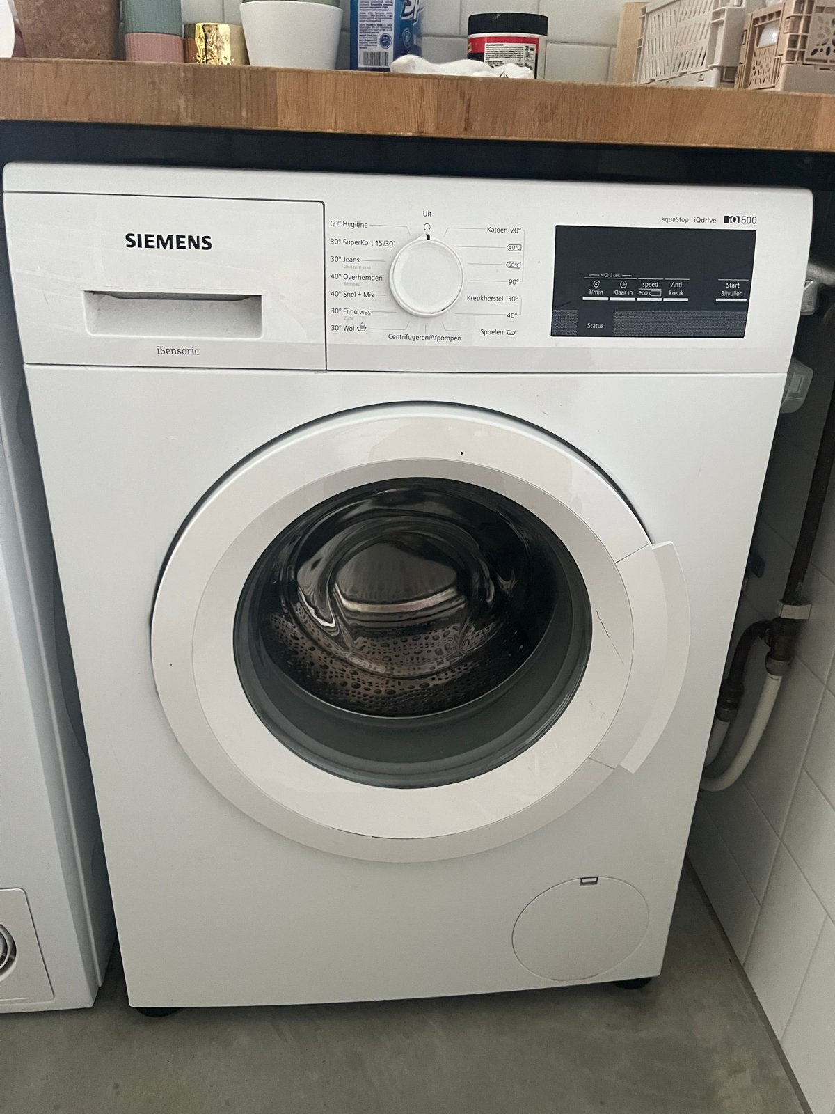 Siemens iQ500 Wasmachine - Efficiënt en Betrouwbaar, Witgoed en Apparatuur, Wasmachines, Ophalen, Gebruikt, Voorlader, Kort programma