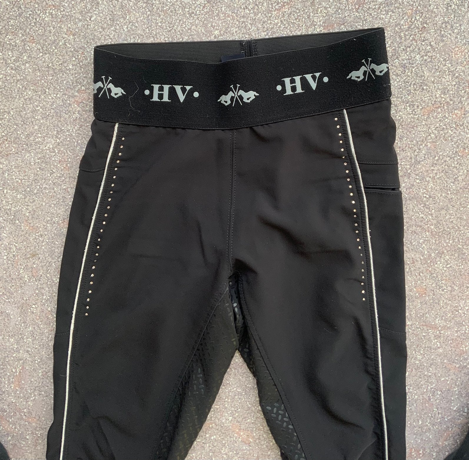 HV polo paardrijbroek/ legging mt 40, Dressuur, Zo goed als nieuw, Zwart, Dames
