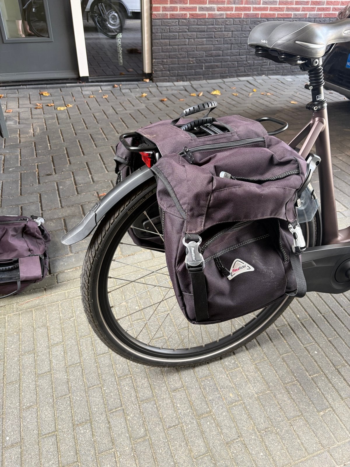 Fastrider dubbele fietstas - zwart - weinig gebruikt, Ophalen, Zo goed als nieuw