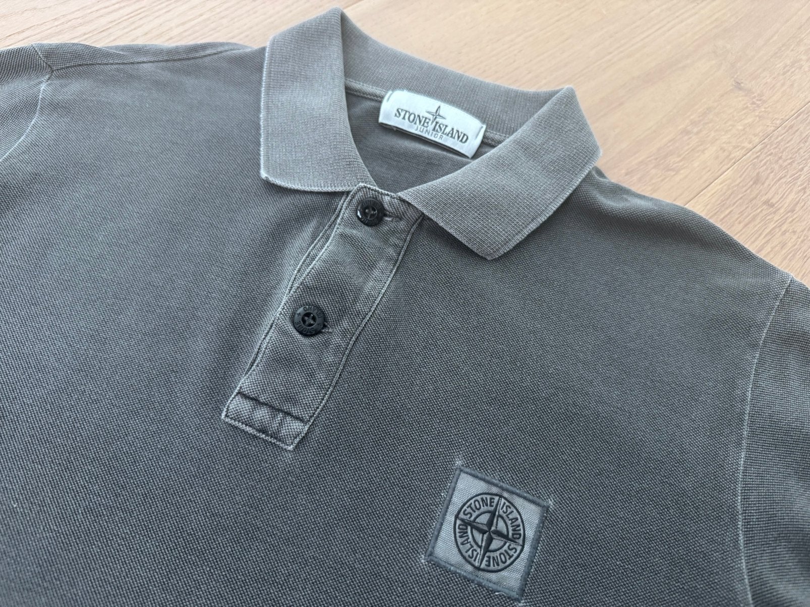 100% echte stone island polo trui mt 170 XS grijs als nieuw, Ophalen, Zo goed als nieuw, Overige maten, Grijs