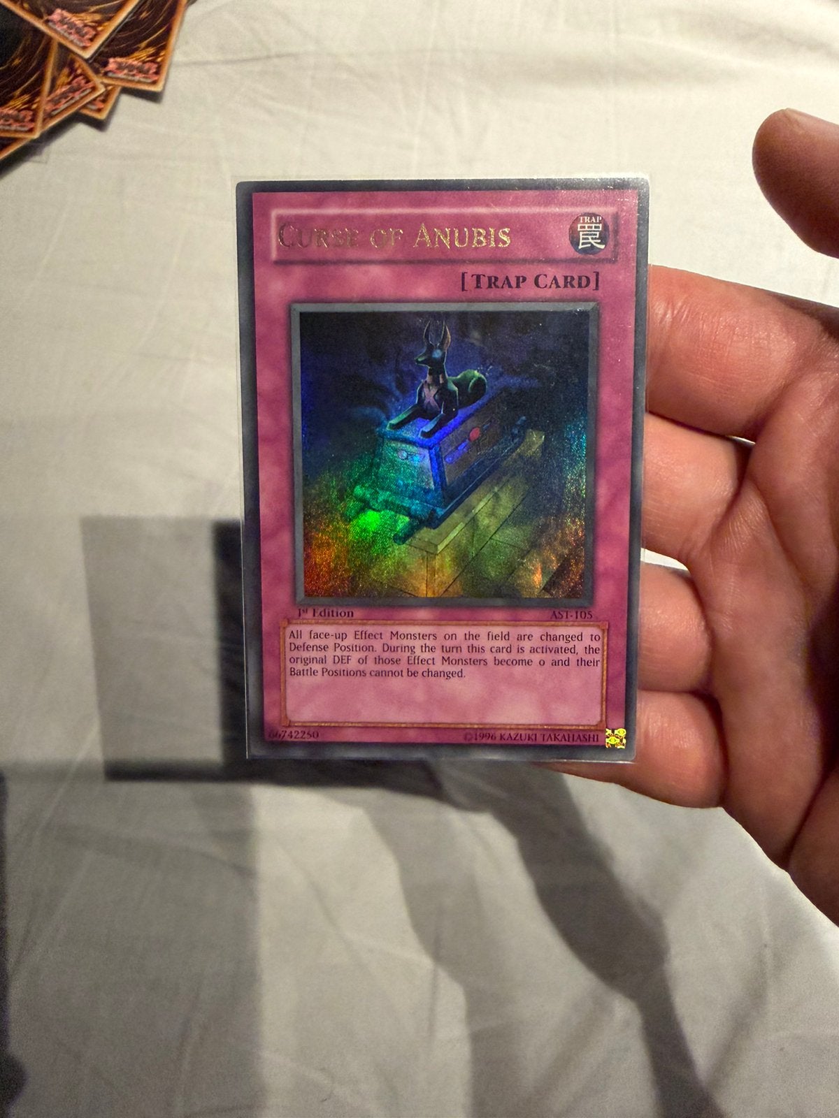Yugioh 1st edition AST Curse of Anubis, Ophalen of Verzenden, Zo goed als nieuw