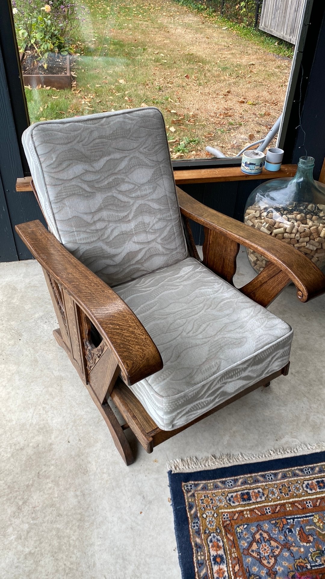Rook stoel vintage, Ophalen, Bruin, Vintage, Zo goed als nieuw