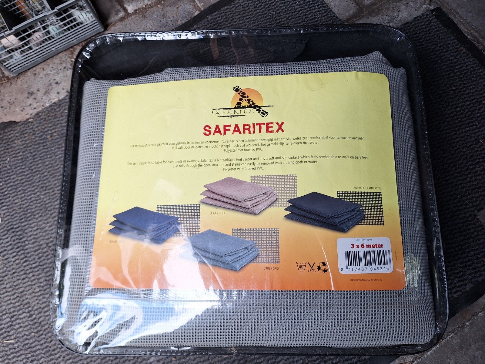 Safaritex voortenttapijt 3x6 meter - comfortabel en duurzaam, Caravans en Kamperen, Ophalen of Verzenden, Zo goed als nieuw