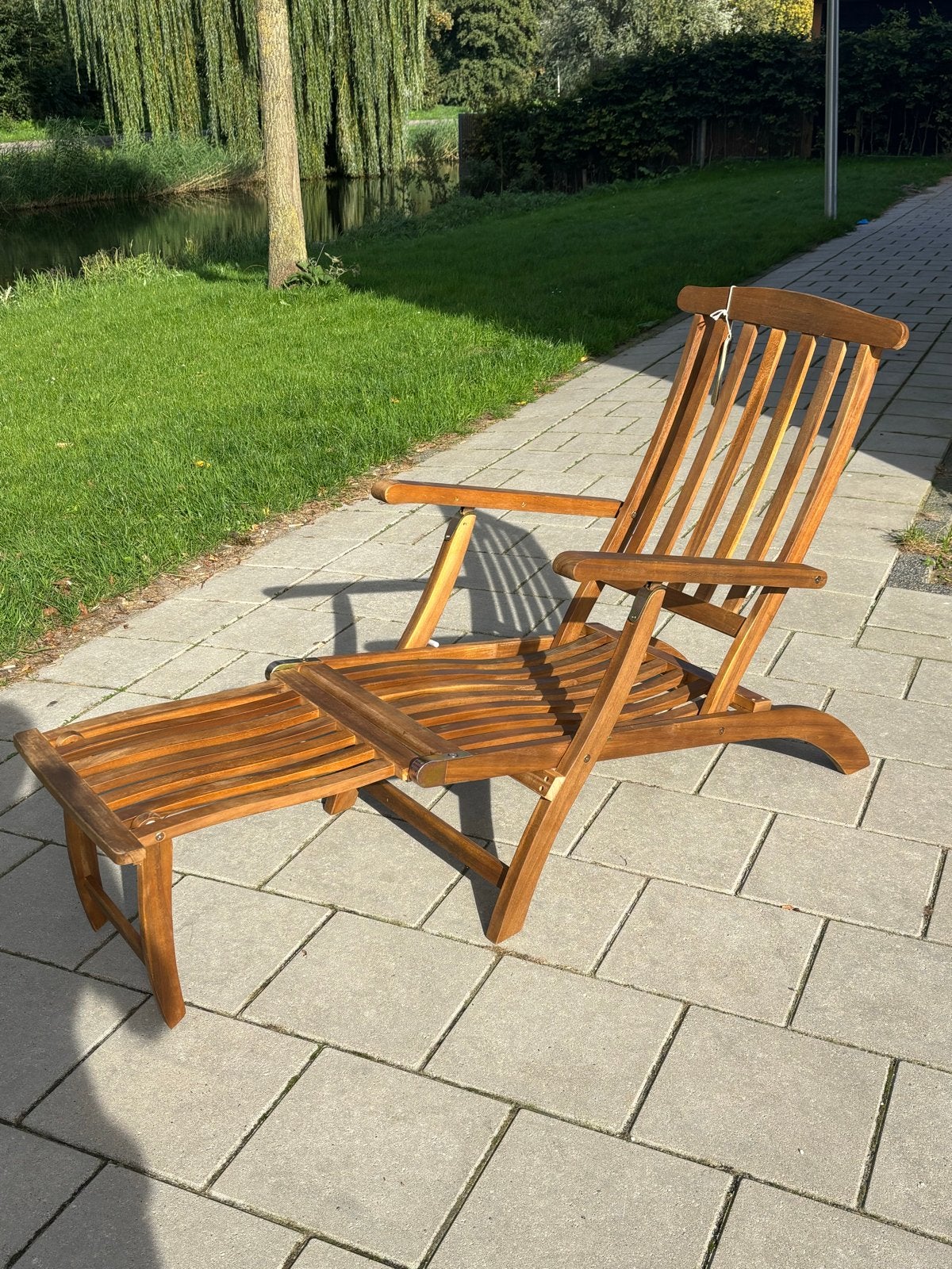 Casaria Ligstoel Queen Mary Akazie - Nieuwstaat met lichte s, Ophalen, Zo goed als nieuw, Hout, Loungeset