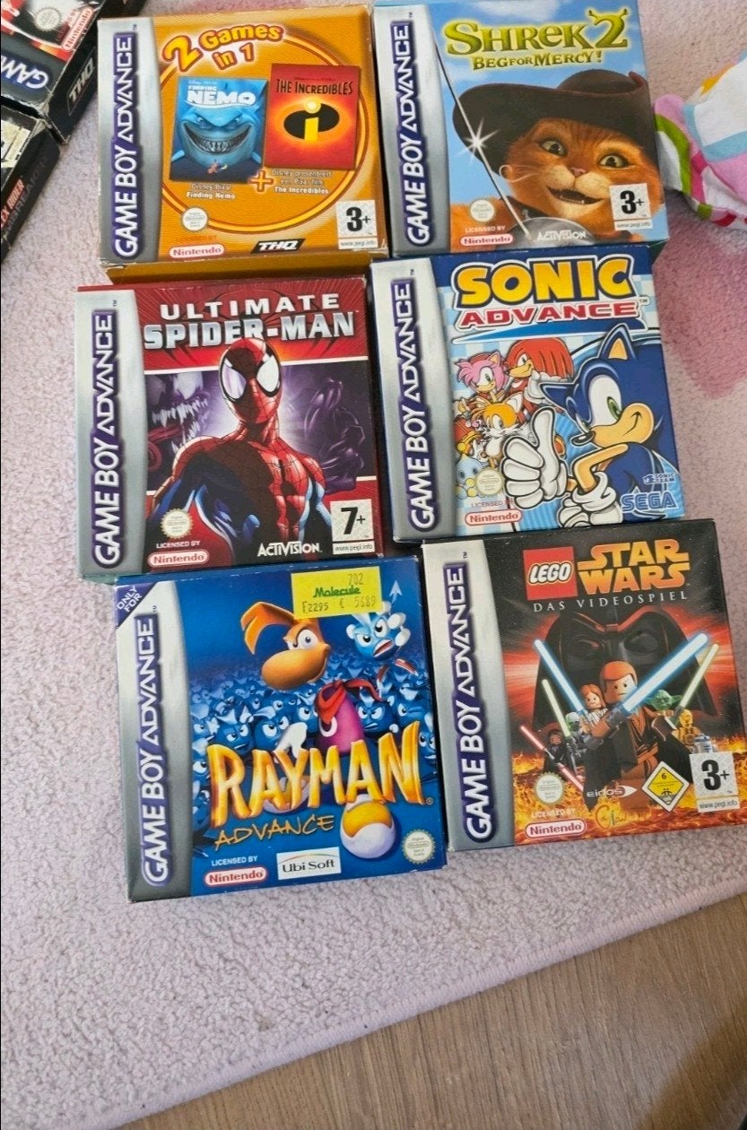 46x Nintendo Game Boy Advance Games Sonic Rayman + 2 sealed, Spelcomputers en Games, Games | Nintendo Game Boy, 1 speler, Ophalen of Verzenden
