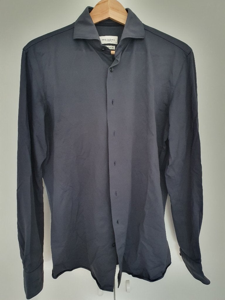 Profuomo heren overhemd mt 41, Ophalen of Verzenden, Halswijdte 41/42 (L), Grijs, Profuomo