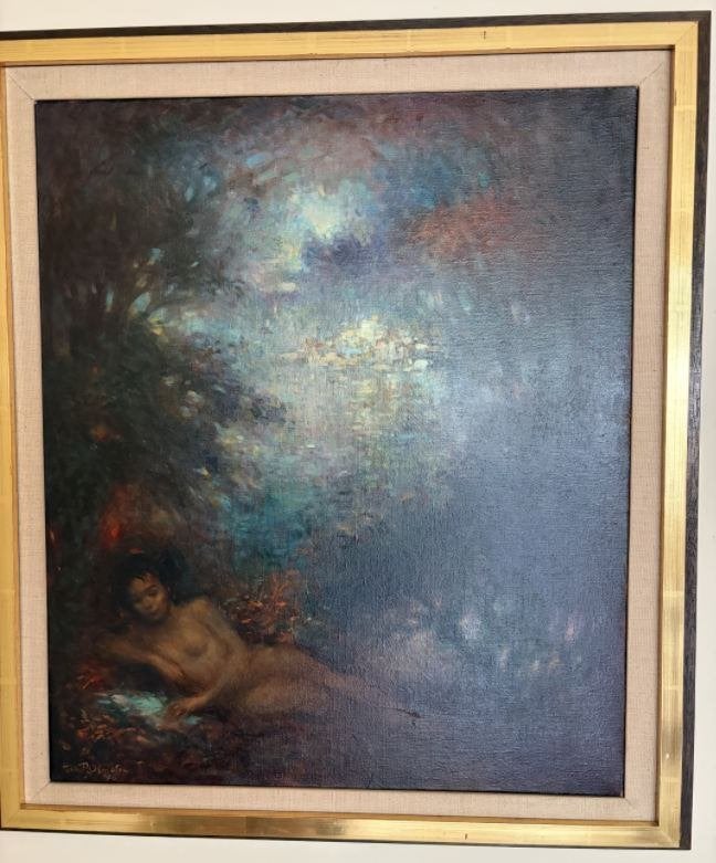 Schilderij, H. van Rosmalen, Antiek en Kunst, Ophalen, Overige stijlen, Doek, Landschap