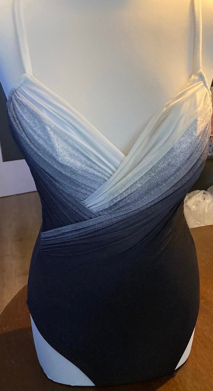 Roidal Badpak Zwart/Grijs/Roomwit - Maat 38D, Kleding | Dames, Verzenden, Gedragen, Zwart, Badpak