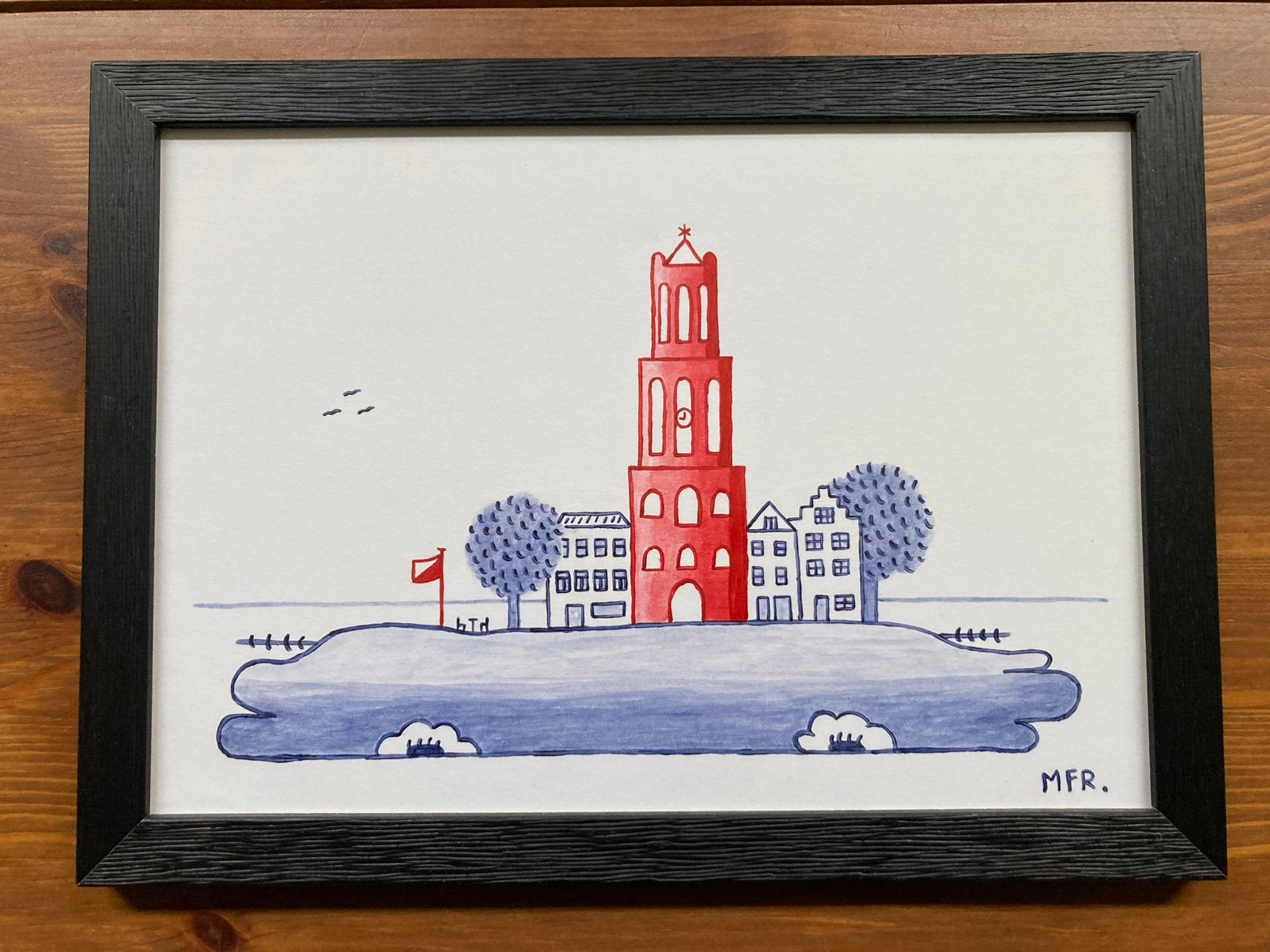Print Domtoren Utrecht, Ophalen of Verzenden