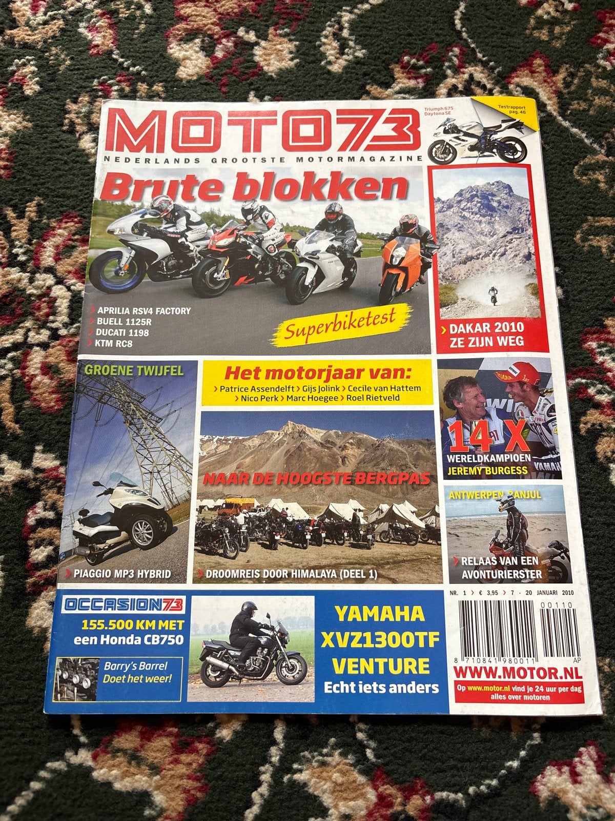 MOTO73 Nederlands Grootste Motormagazine - Januari 2010, Boeken, Ophalen of Verzenden, Gelezen