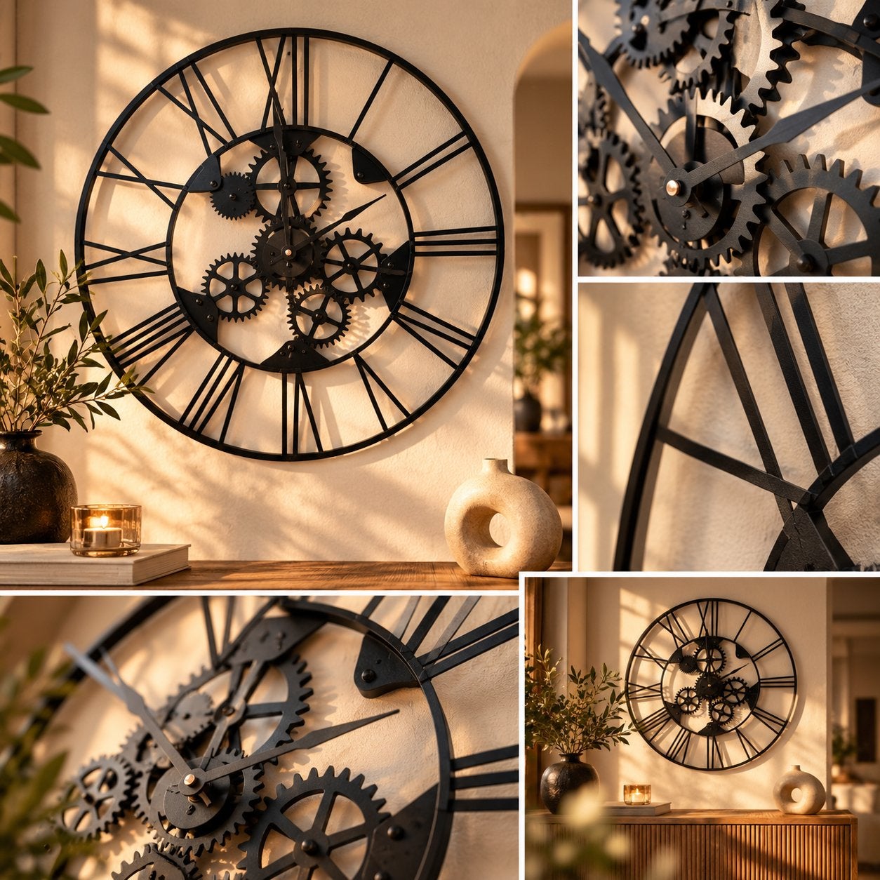 Nieuwe J-line wandklok - industrieel design, Huis en Inrichting, Wandklok, Zichtbaar uurwerk, Analoog, Nieuw