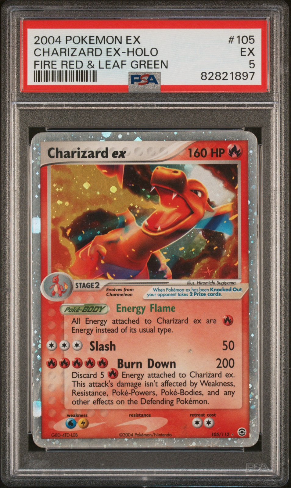 Charizard EX - PSA 5 (fire red leaf green), Hobby en Vrije tijd, Verzamelkaartspellen | Pokémon, Ophalen of Verzenden, Zo goed als nieuw