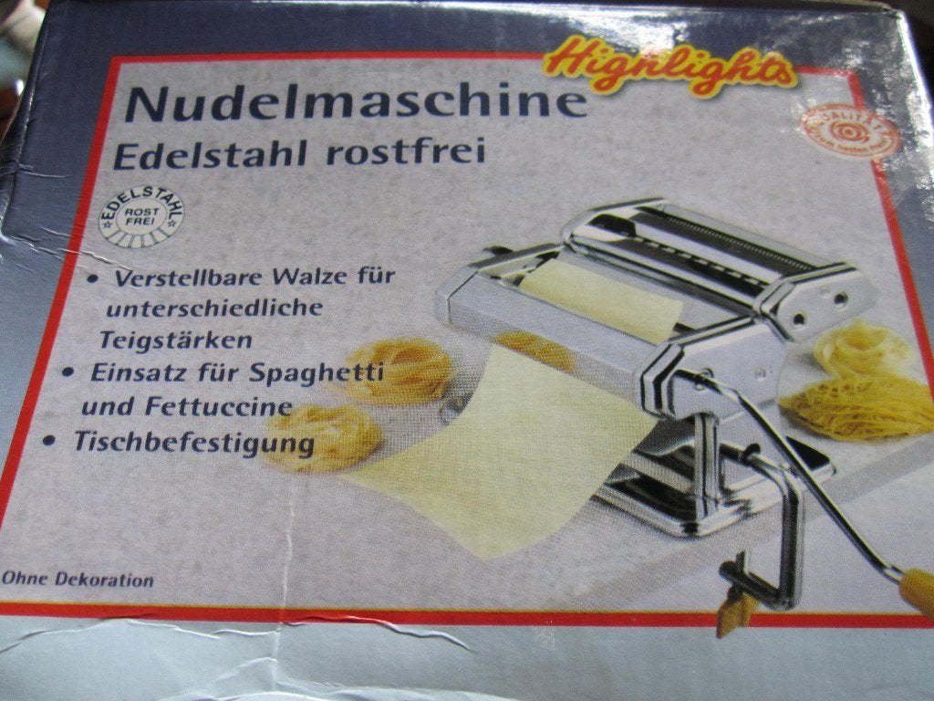 Highlights Nudelmaschine - Roestvrijstalen Pastamachine, Ophalen of Verzenden, Metaal, Pastamachine, Overige merken