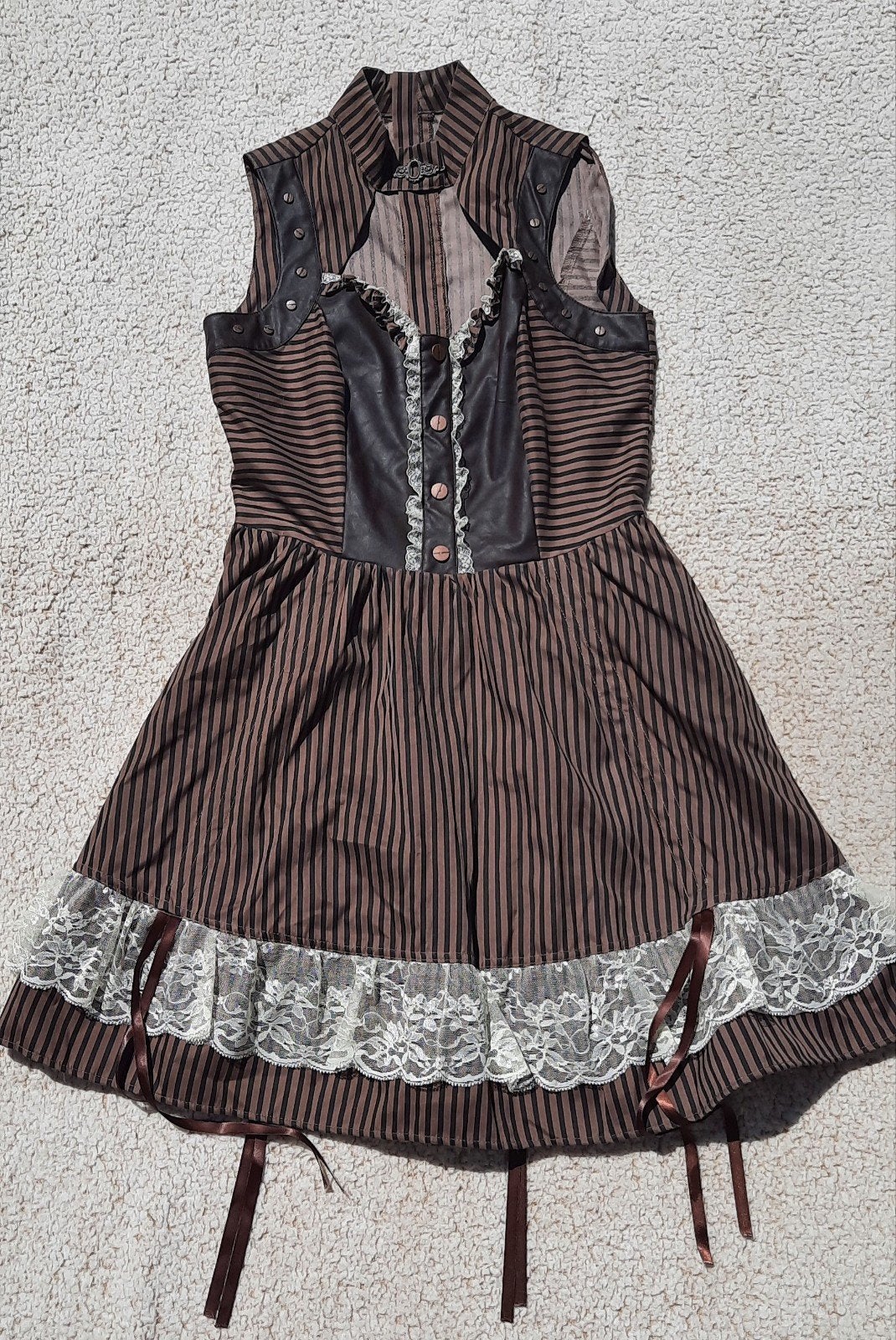 Banned, Alternatieve jurk, lederlook delen, Maat 38/40 (M), Meerkleurig, Ophalen of Verzenden, Banned