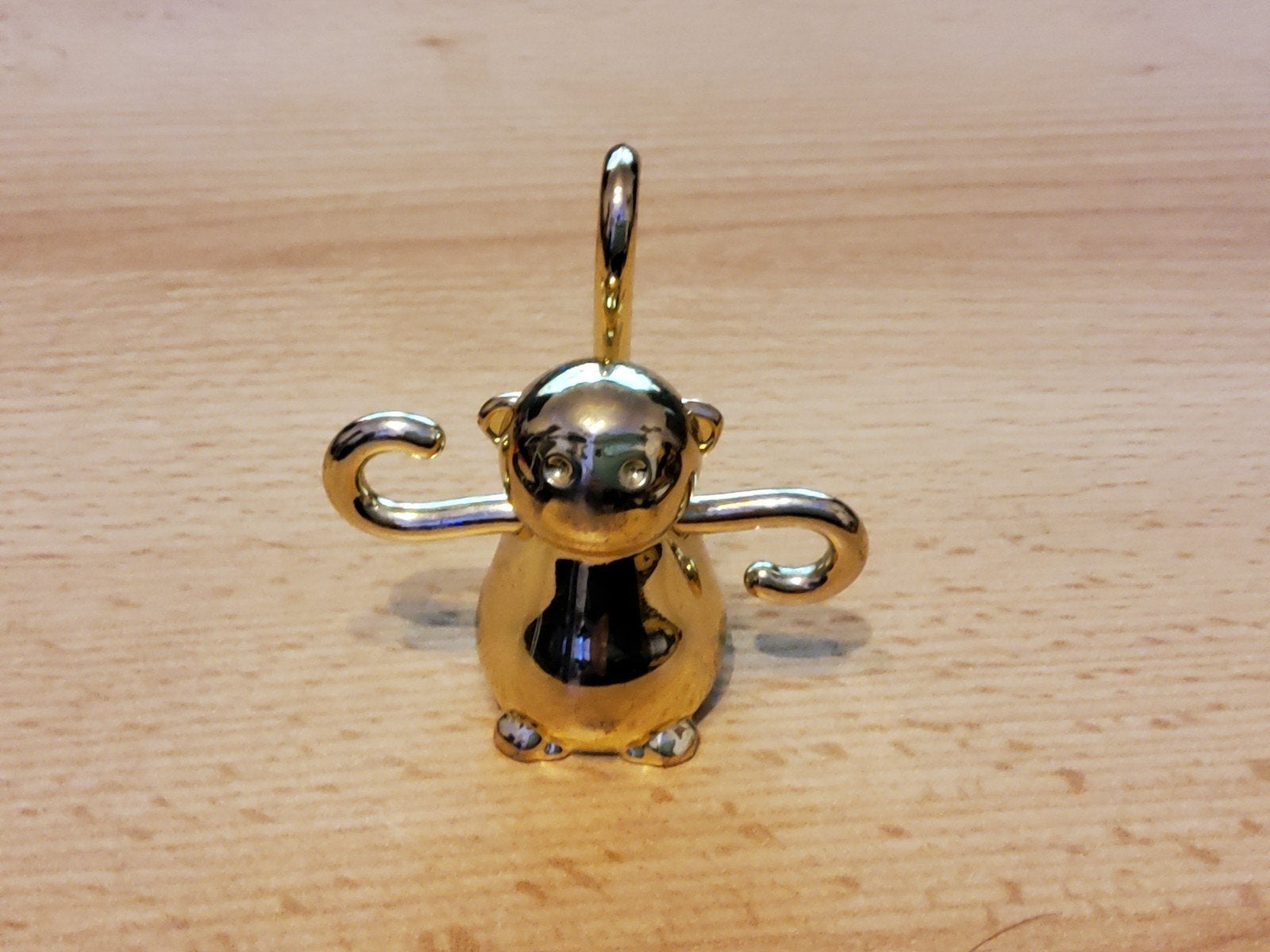 Gouden aap beeldje - Decoratief en uniek, Huis en Inrichting, Woonaccessoires | Overige, Gebruikt, Ophalen of Verzenden, Goud