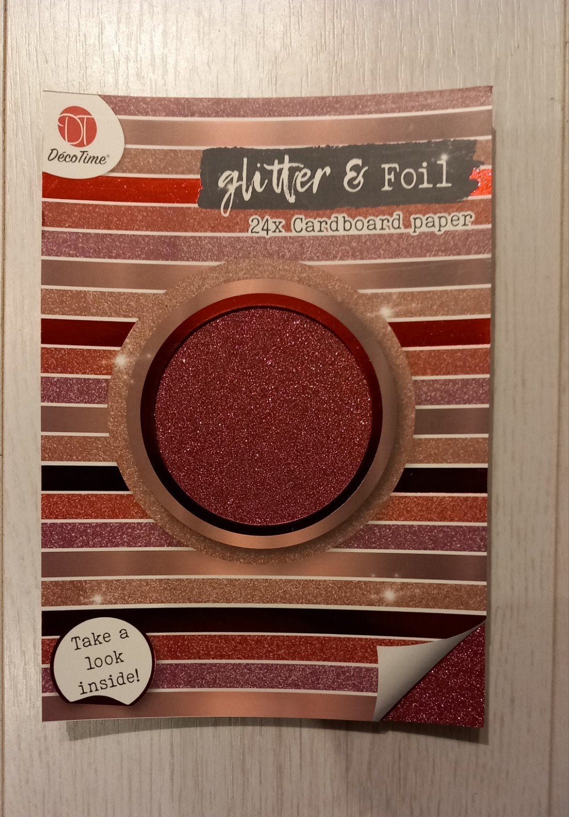 Glitter / folie karton 24 vellen, Nieuw, Meerkleurig, Ophalen of Verzenden, Papier of Karton