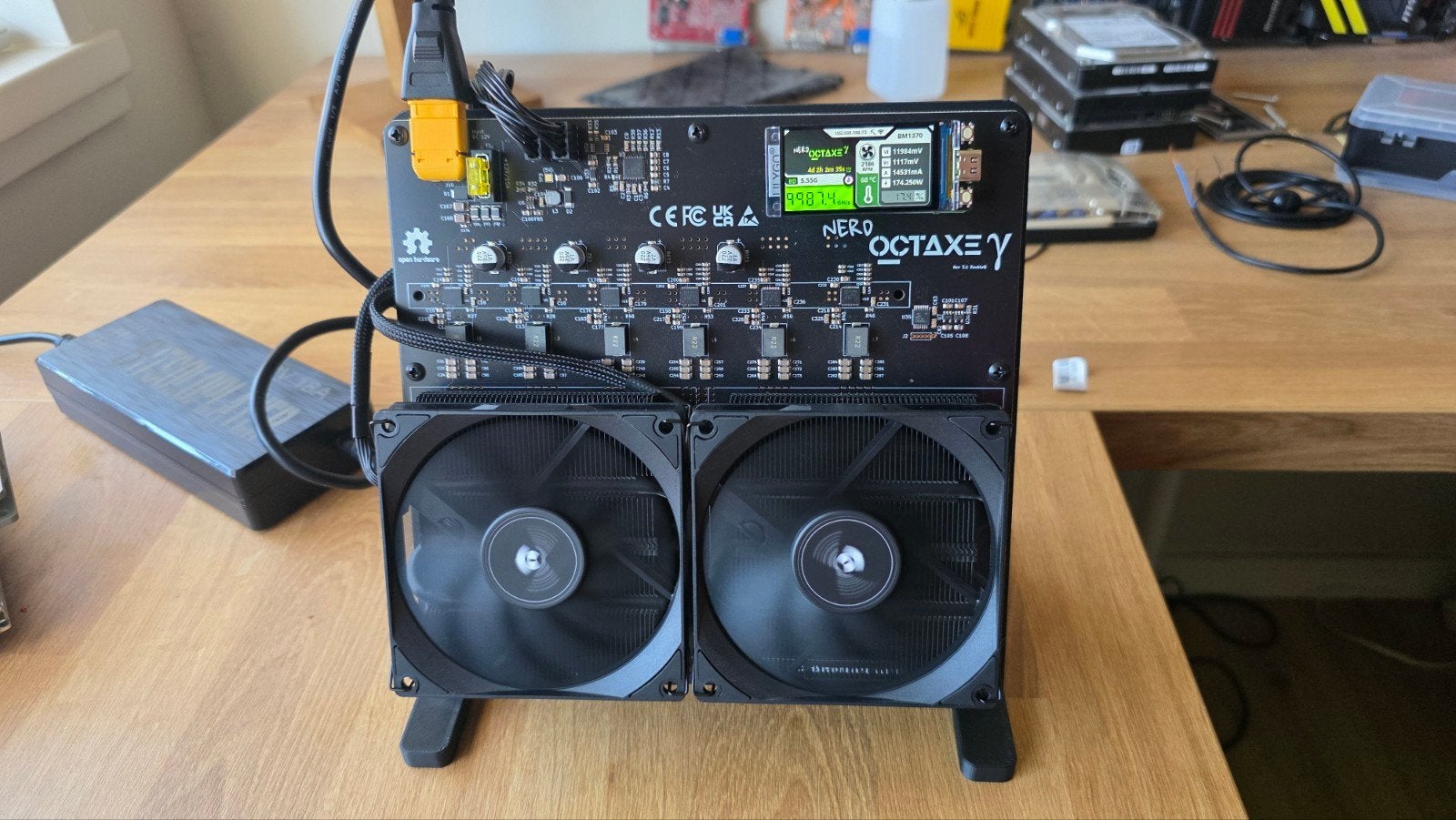 Nerdoctaxe Rev. 3.1 Bitcoin Solo Miner., Computers en Software, Ophalen of Verzenden, Zo goed als nieuw