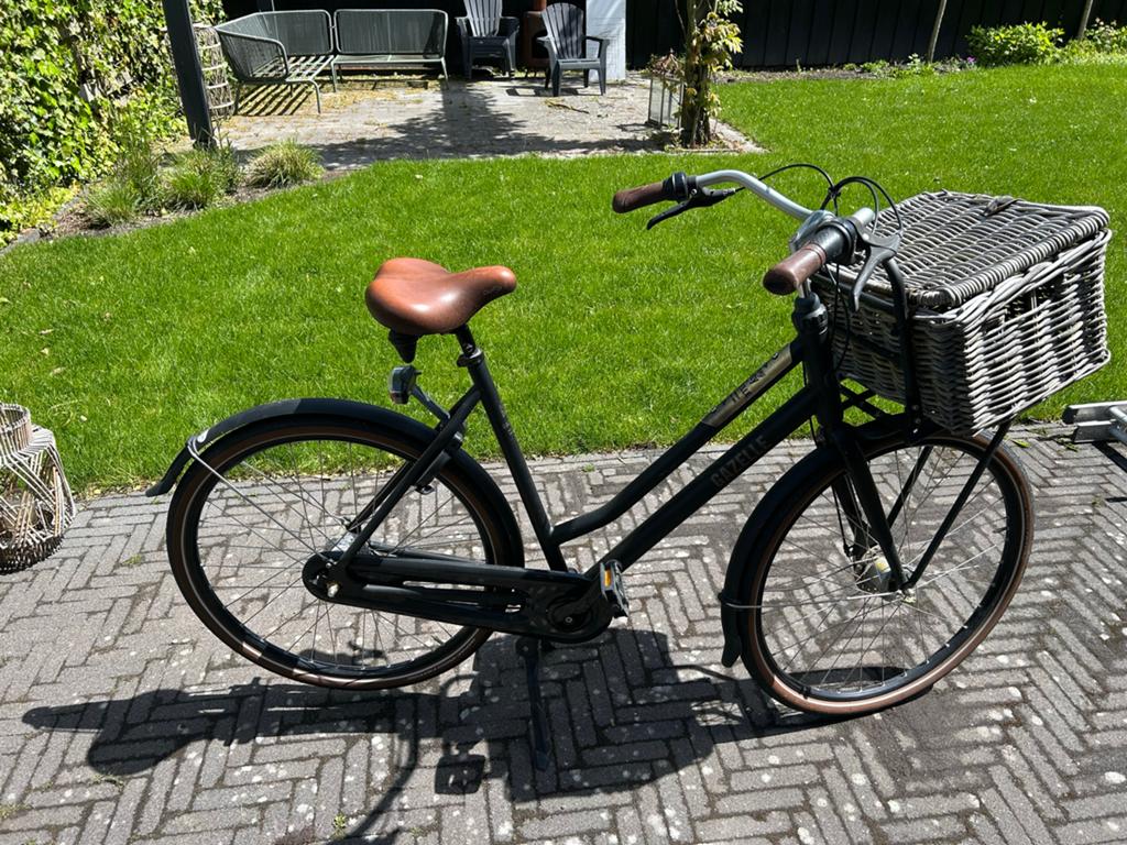 Gazelle The Heavy Duty Damesfiets met mand, Fietsen en Brommers, Fietsen | Dames | Damesfietsen, Terugtraprem, Gebruikt, Versnellingen