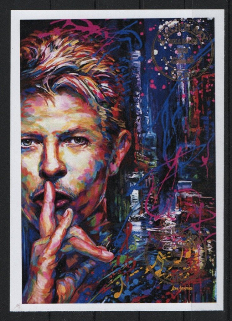 M36) postkaart DAVID BOWIE plus postzegels, Postzegels en Munten, Postzegels | Afrika, Verzenden, Tanzania, Gestempeld