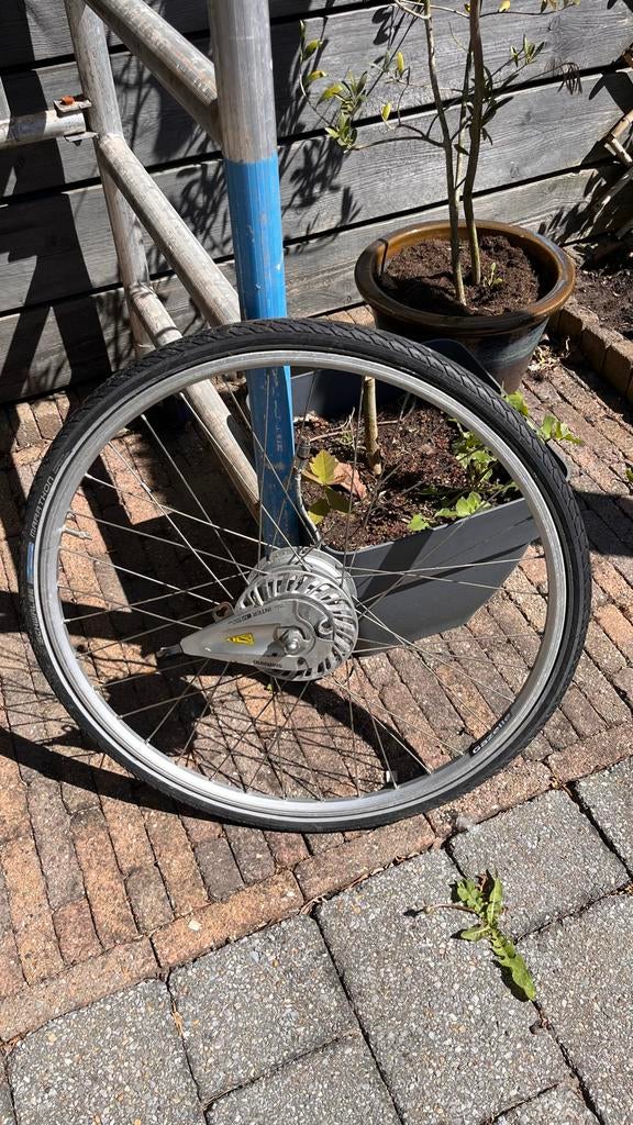 Gazelle innergy 12 pins voorwiel met rollerbrakes, Fietsen en Brommers, Gebruikt, Ophalen of Verzenden, Aluminium, Elektrische fiets