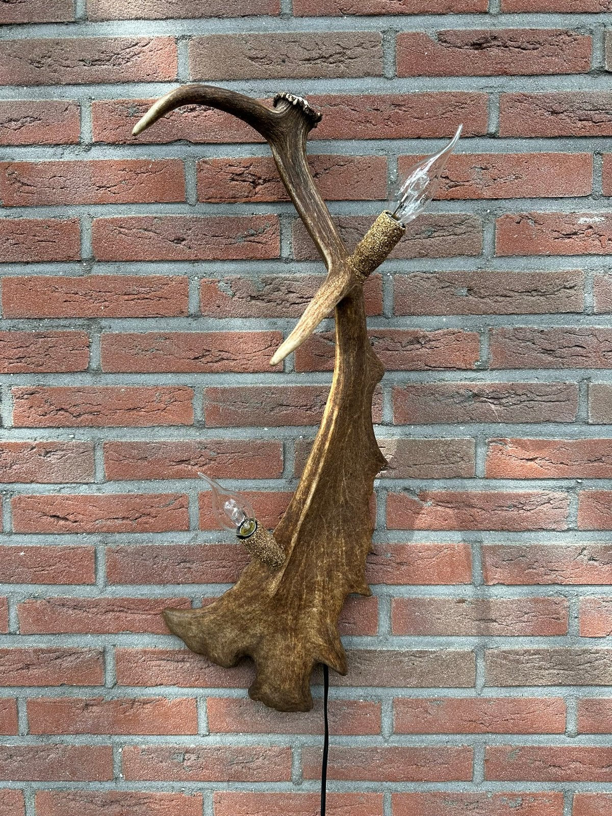 Geweien geweienlamp jacht Veluwe geweien edelhert wandlamp., Ophalen of Verzenden, Nieuw