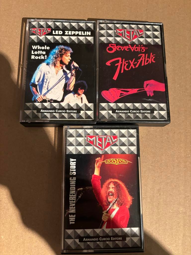 3x Metal Cassettebandjes: Led Zeppelin, Steve Vai, Boston, Cd's en Dvd's, Cassettebandjes, Gebruikt, 2 t/m 25 bandjes, Ophalen of Verzenden