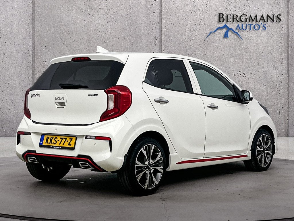 Kia Picanto 1.2 DPi GT-Line // LEDER // ADAPTIVE CRUISE // C, 83 pk, Gebruikt, 4 cilinders, Wit