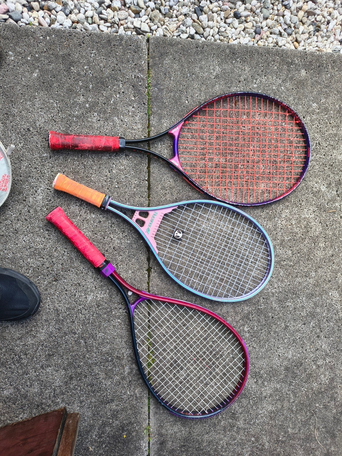 3 tennis rackets, Sport en Fitness, Tennis, Ophalen, Gebruikt, Racket, Overige merken
