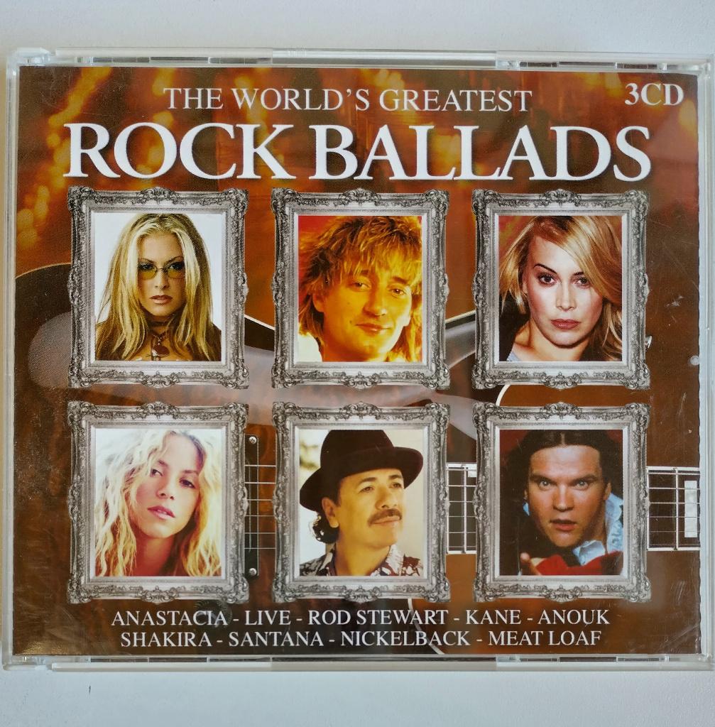 3CD fatbox The World's Greatest Rock Ballads (2007 Sony BMG), Ophalen of Verzenden, Zo goed als nieuw, Rock en Metal