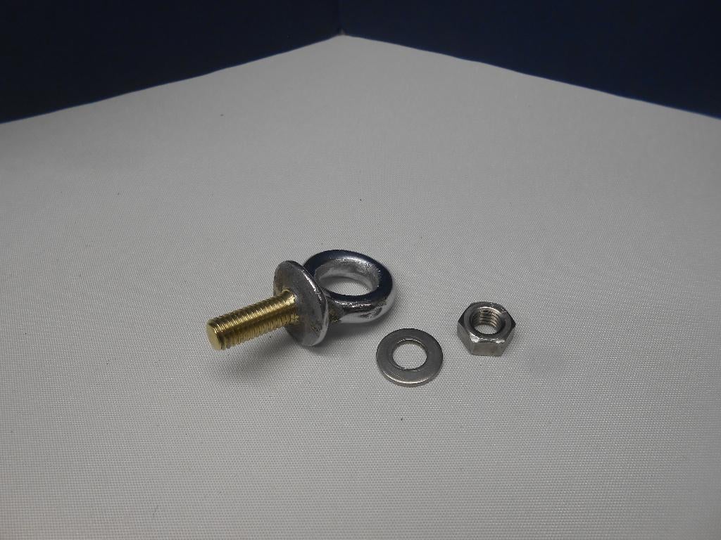 Oogbout M8 x 54 mm, messing verchroomd, voor boten, Ophalen of Verzenden, Gebruikt, Overige typen